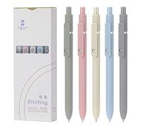 MumdoYAL 5 penne gel retrattili - punta fine 0,5 mm, inchiostro ad asciugatura rapida, inchiostro nero