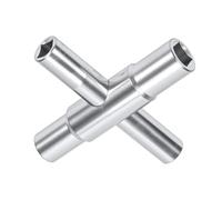 MumdoYAL Chiave Quadrata Contatore 4 in 1, Strumento Universale per Contatori Energia Elettrica, Gas e Quadro Elettrico Interno, Acciaio 45# Zincato, Compatto e Resistente