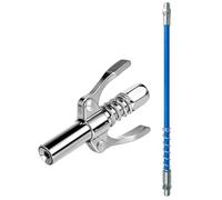 MumdoYAL Ingrassatore Manuale 1/8" NPT 10000 PSI Doppia Maniglia, Testina Ingrassatore Professionale Con Tubo Flessibile Da 30 cm, Per Standard M6/M8/M10/M12/M14