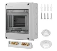 MumdoYAL quadro elettrico esterno，IP65 con 1 fila 5 moduli，scatola stagna elettrica da esterno，quadri elettrici，per giardini o aree esterne, colonnine di ricarica, ville