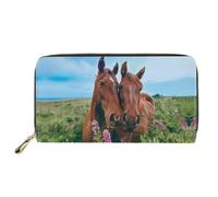 Mumeson Borsa cosmetica portatile di trucco della borsa della moneta del raccoglitore durevole con la cinghia, Cavallo, Medium