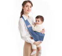 Mumgaroo Fascia Porta Bebe, Marsupio Neonato, Fascia Neonato Multifunzionale e portatile, Marsupio Neonato 0-36 mesi, Tutte le Stagioni, fino a 15kg (blu) Blau