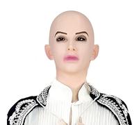 MUMIAO Maschera femminile di Halloween | maschera realistica in lattice calvo per donne | Halloween mascherata copertura viso novità costume festa lattice maschera integrale