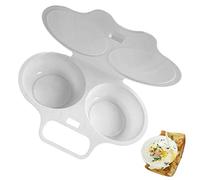 MUMIAO Vaporizzatore per uova a microonde - Tortilla per microonde a 2 cavità - Ciotola per filtro 'acqua per vaporizzatore di uova, design a doppio strato per pane pita, torta di mais