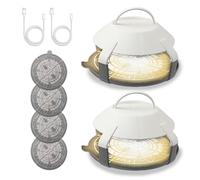 mumisuto 2 Pezzi Trappole Antipulci Per La Casa, Trappola Per Pulci Con 5 Dischi Adesivi, Trappole Luminose Per Pulci, Dome Flea Trap, Trappola Elettrica Per Pulci Lampada Per Tappeti, Biancheria