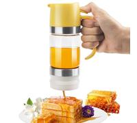 mumisuto Dispenser Per Miele, 315ml/10,65oz Dosatore Miele in Vetro, Contenitori per Miele con Rimovibile Coperchio Superiore e Inferiore, Design Antigoccia per Miele Sciroppo Caffè