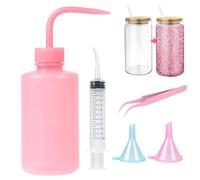 mumisuto Kit Per Creare Sfere Neve, 5pz Kit Fai Da Te Bicchieri Sfere Neve Include Flacone Di Plastica Siringa Pinzette E Imbuto, Set Di Strumenti Fai Da Te Per Glitter, Paillettes E Decorazioni