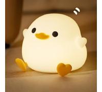 mumisuto Luce Notturna Bambini, Kawaii Luce Notturna per Bambini, Lampada Anatra Bambini Carina LED, Luce Notturna per Animali Dimmerabile, Luce Notturna USB Ricaricabile con Timer