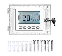 Mumisuto Protezione Termostato Trasparente, Coperchio Di Protezione Con 2 Chiavi, Lock Box Wall-Cover, Scatola Di Blocco in Acrilico (1 Pezzo)