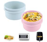 mumisuto Stampi per Uova con Friggitrice Ad Aria, 4 Pezzi Pirottini per Friggitrice Ad Aria in Silicone, Stampi per Uova in Camicia, Riutilizzabili Accessori per Friggitrice Ad Aria