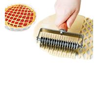 mumisuto Taglierina a Rullo per Impasto, in Acciaio Inox, Rullo per Pasticceria e Reticolo, Rullo Tagliapasta, Tagliapasta a Griglia per Tagliare Pasta, Base Pizza, Cottura