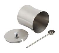 mumisuto Zuccheriera in Acciaio Inossidabile, 400 ml Condimenti Barattoli di Spezie con Cucchiaio e Coperchio per la Cucina Domestica Pepe Spezie Ciotola Lavabile in Lavastoviglie