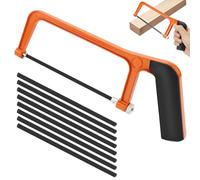 Mumjooyi Mini Seghetto Junior Seghetto Sega ad Arco Mini Sega Manuale Seghetto in Metallo con 8 Lame Sostituibili per Tagliare Metallo Plastica Legno Lame Seghetto Alternativo Legno