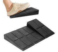 Mumjooyi Pedana Fitness Inclinata Set di 3 Calf Slant Board Squat Wedge Block Regolabili Pedana Inclinata per Polpaccio Stretch l'allenamento Yoga Nero