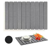 Mumjooyi Tappetino Scolapiatti Assorbente in Terra di Diatomee Tappetino 40x60cm Scolapiatti Pieghevole per Lavello da Cucina Asciugatura Rapida per Stoviglie Tazze Posate Grigio Scuro
