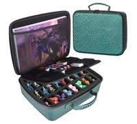 Mumlicha RPG Borsa da viaggio compatibile con Dungeons and Dragons Miniatures, DND Miniaturs, custodia per dadi DND, borsa da viaggio in miniatura, compatibile con Warhammer 40 K, verde, Misticismo