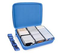Mumlicha Scatola per carte da collezione per 2200 + carte da collezione, compatibile con MTG, TCG, Magic Commander, Against Humanity, carte Yugioh, scatola per carte sportive, Blu, europeo