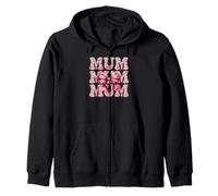 Mumlife - Fiocco per Festa della Mamma, Motivo Floreale, Colore: Rosa Felpa con Cappuccio