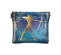 Mummia Antica Tomba PU Pelle Cambiare Borsa Portatile Porta Carte per Ragazze Signore Borsa, Arciere Celeste Decorativo, 1 size, moderno