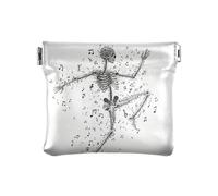 Mummia Antica Tomba PU Pelle Cambiare Borsa Portatile Porta Carte per Ragazze Signore Borsa, Decorazione Scheletro Danzante, 1 size, moderno