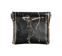 Mummia Antica Tomba PU Pelle Cambiare Borsa Portatile Porta Carte per Ragazze Signore Borsa, Tarocchi dello zodiaco dell'arciere, 1 size, moderno