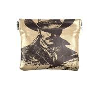 Mummia Antica Tomba PU Pelle Cambiare Borsa Portatile Porta Carte per Ragazze Signore Borsa, Western Cowboy Speroni, 1 size, moderno