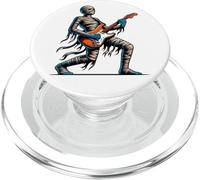 Mummia che suona la chitarra elettrica in piedi divertente PopSockets PopGrip per MagSafe