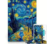 Mummia nella notte stellata Puzzle da 1000 pezzi per ragazzi Migliora la memoria Hobby tranquillo Bordo preciso Regalo di compleanno (50x75cm)