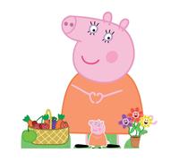 Mummia Pig Cartone Ritaglio Da Peppa Pig Con 3 Gratis Mini da Tavolo Standees