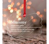 Mummia Sostantivo Definizione Ornamento di Natale Parola Significato Farfalla Albero di Natale Ornamento Parole Ricordo Parole con Definizione Pallina di Natale Acrilico per Decorazione Casa