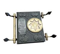 Mummy Book of the Dead Prop - Antica Egitto, Golden Tome | Libro incantesimi storico fatti a mano con simboli in rilievo per scene decorazione film, scaffale display