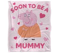 Mummy Pig Soon To Be Coperta super morbida al tatto setoso - 152 x 127 cm