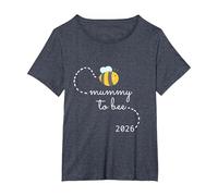 Mummy To Bee 2026 STO per Diventare Una Mamma Gravidanza Sesso Maglietta, Donna Plus-Size, Pervinca, 4X