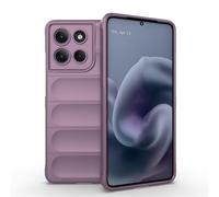 MUMOYAN Custodia Silicone Liquido per Motorola Moto G86 Power 5G con Protezione Anti-Germi e Fodera in Microfibra, Cover in Silicone a Antiurto 360°, Viola Chiaro