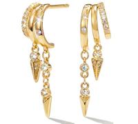 MUMREUES Orecchini Donna 14K Oro Placcato orecchini a catena con frangia Cerchio Pendenti Oro Ipoallergenici Gioielli Da Donna Earrings Regali Di Compleanno