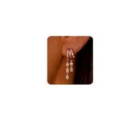 MUMREUES Orecchini Donna 14K Oro Rosa Placcato orecchini a catena con frangia Zircone Cerchio Pendenti Ipoallergenici Gioielli Da Donna Earrings Regali Di Compleanno