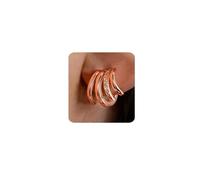 MUMREUES Orecchini Donna 14K Oro Rosa Placcato orecchini Zircone Cerchio Ipoallergenici Gioielli Da Donna Earrings Regali Di Compleanno