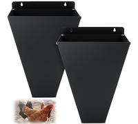 Mumufy 2 coni di pollo di medie dimensioni, in acciaio resistente, coni di contenimento del pollame, coni per uccidere polli, galline ovaiole, tacchini fino a 3,6 kg, facili da pulire