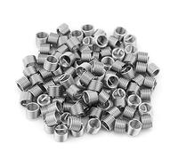 Mumusuki 100 Pezzi in Acciaio Inossidabile 304 Metrico M6 Inserti Filettati per Filo Guaina in Acciaio Tipo Elicoidale Kit di Assortimento Manicotto di Riparazione Vite M6x1.0x1.5D