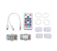 Mumusuki 2 Pcs Wireless LED Strobo Luci con Telecomando, IP65 Anti -Collision a Prova di Acqua 7 Colori USB USB RGB Strobo Emergenza Avviso Luci per Motociclisti per Auto