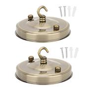 Mumusuki 2 pezzi lampadario in ferro appeso piastra gancio plafoniera baldacchino gabbia lanterna gancio lampada di cristallo base decorazione accessorio di montaggio fai da