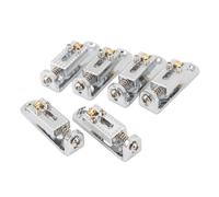 Mumusuki 6pcs Zinco in Lega di Chitarra Rullo Sella Altezza Regolabile 5-14 Mm per 3-7 a Corda Chitarre Elettriche Banjos Cigone Box Chitarre con Viti della Chiave Esagonale (SILVER)