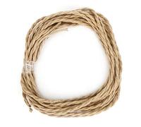 Mumusuki Cavo Elettrico Corda di Canapa Vintage Coppia ritorta Cavo Elettrico Cavo Cavo Accessori Fai-da-Te per lampadario(10 Meters / 32.8ft)