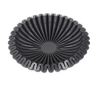 Mumusuki Ciotola Decorativa Nera, Centrotavola Moderno Scanalato in Resina Premium per Decorazioni Domestiche Minimaliste, Perfetto per Esporre Frutta Ed Elementi Essenziali