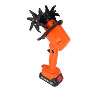 Mumusuki Coltivatore a Batteria, Attrezzo da Giardino Portatile con Denti a 4 File da 235 giri/min. Batteria da 1,5 Ah per Allentare il Terreno Diserbo Scavo Nei Prati Serre Bonifica dei (Spina