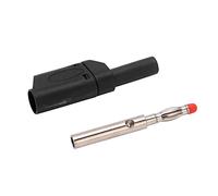 Mumusuki Connettore a Banana Isolato, Adattatore per Test Placcato Oro in Rame, Facile Assemblaggio per Laboratori di Test Elettronici e Professionisti (BLACK) (BLACK)