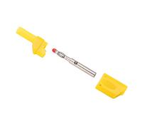 Mumusuki Connettore a Banana Isolato, Adattatore per Test Placcato Oro in Rame, Facile Assemblaggio per Laboratori di Test Elettronici e Professionisti (BLACK) (YELLOW)