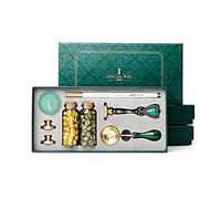 Mumusuki Kit di Ceralacca con Cucchiaio e Penna in Rame per la Decorazione e la Lavorazione del Diario (Stile 9)