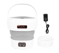 Mumusuki Lavatrice Portatile 12L, Mini Lavatrice Centrifuga Delicata Drenaggio Automatico Lavabiancheria Pieghevole Pulizia Profonda per Biancheria Intima, Vestiti per Bambini (Spina europea)