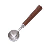 Mumusuki Misurino per caffè, Misurino da caffè in Acciaio Inossidabile 304 con Manico Lungo in Legno per tè in Polvere, Zucchero, Farina, Bicarbonato di Sodio, Sciroppi (Argento di piccole